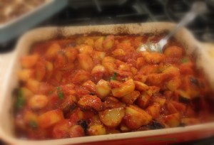 Dish of Patatas Bravas