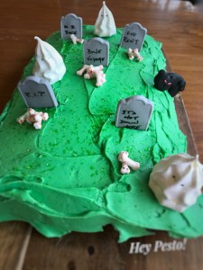 green graveyard cake