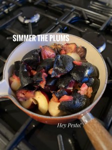 plum sauce simmering 