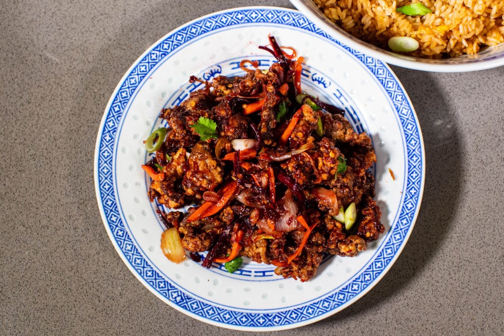 Crispy shredded chilli beef 
