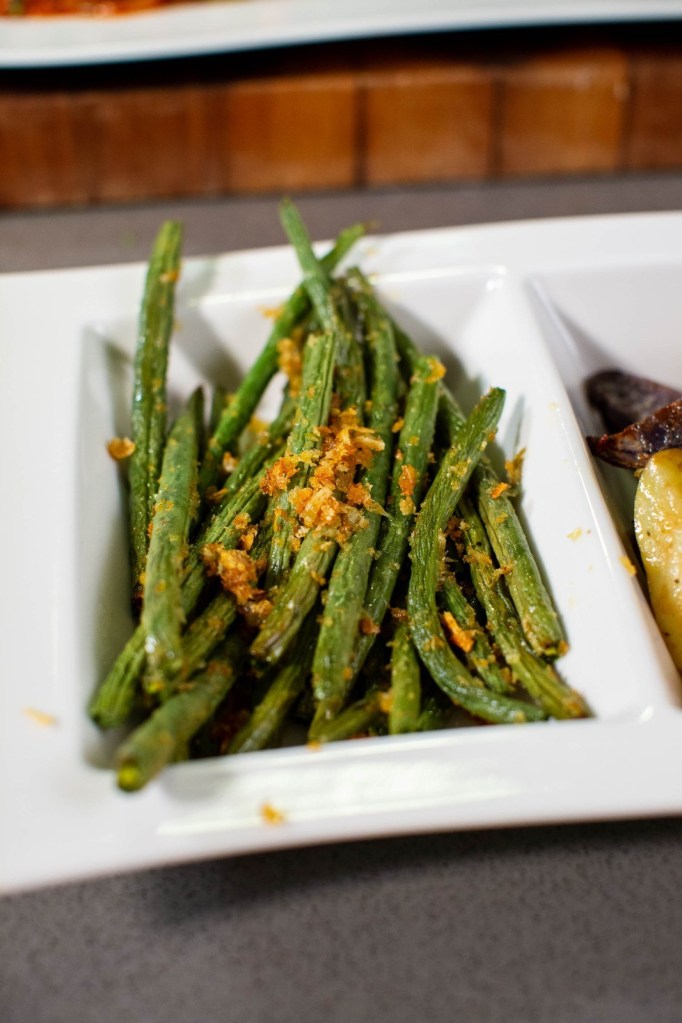 Roast green beans

